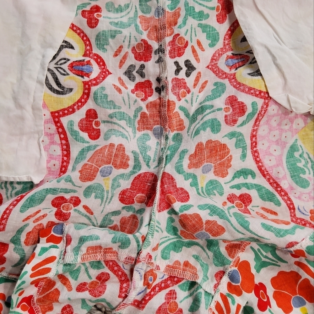 Boden Linen Floral Print Shorts Size 10 - Picture 8 of 12